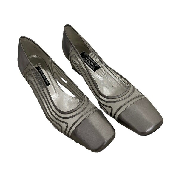 J.Renee silver metallic heels 9 - Picture 1 of 13